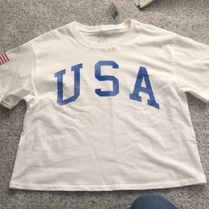 Women’s Mighty Fine USA cotton tee size M (NWT)